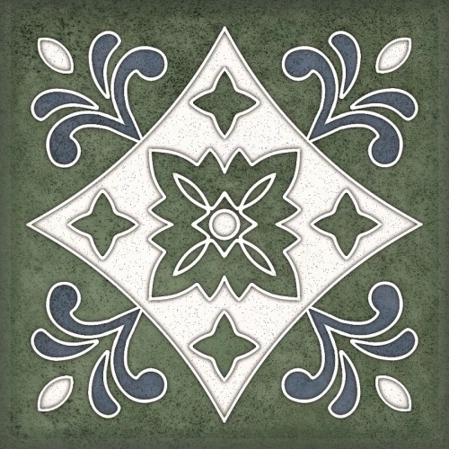 Керамическая плитка Kerlife Smalto decor 3 verde 15*15 см