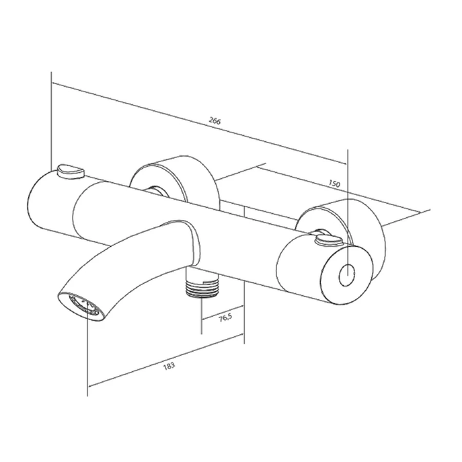 Смеситель для ванны и душа Am Pm Sense с термостатом F7550064