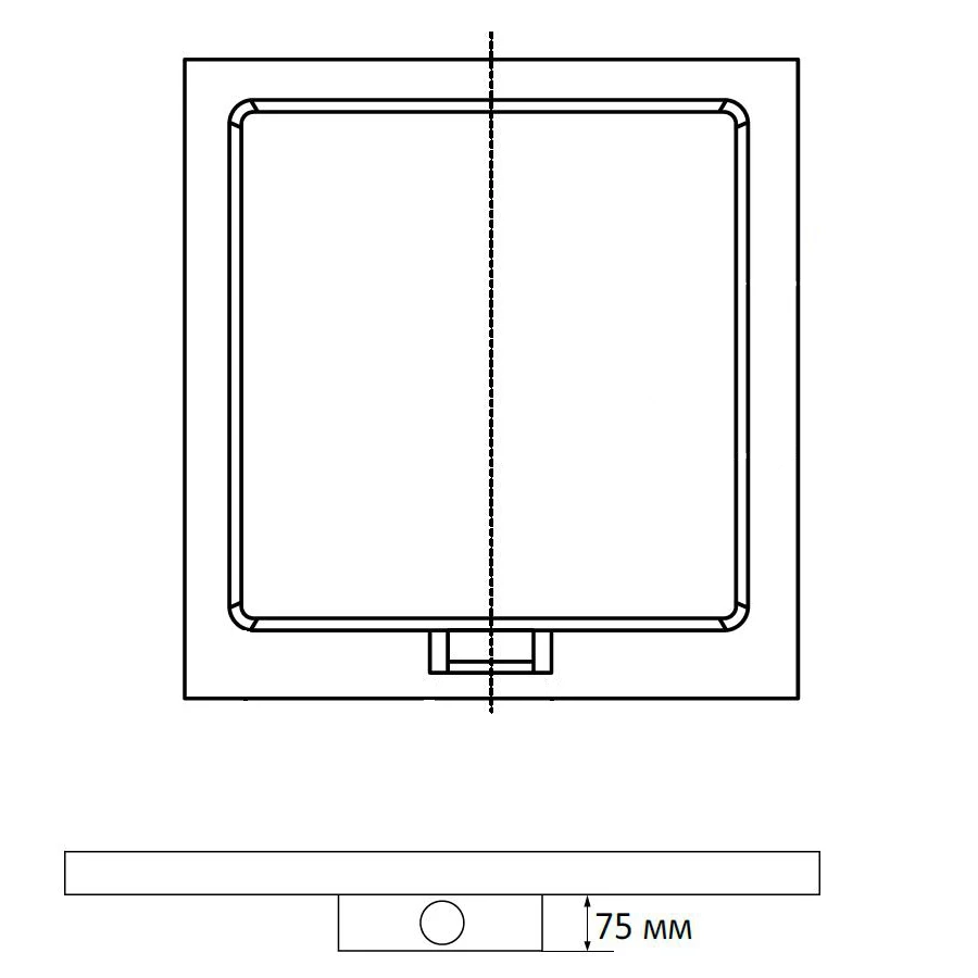 Душевой поддон квадратный RGW STA-01Co Бетон 16330199-10 90х90 см