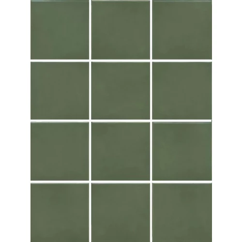 Плитка настенная Kerama Marazzi Бахия из 12 частей 9,8x9,8 глянцевая зеленая KM1010G0050N 39,8х29,8 см