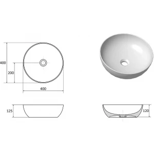 Умывальник Ravak Uni 400 Slim керамический белый 40x40 см