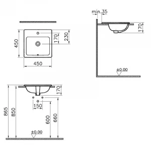Раковина VitrA S20 5463B003-0001 45x45 см