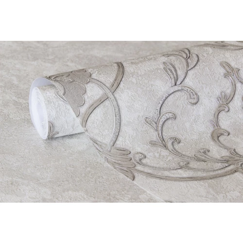 Обои флизелиновые Аспект Deluxe Рафаэль белые 70427-12 1,06х10,05 м