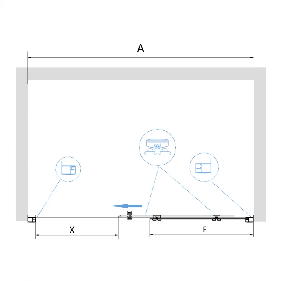 Душевая дверь RGW PA-14Gb Прозрачное 1800 41081418-16