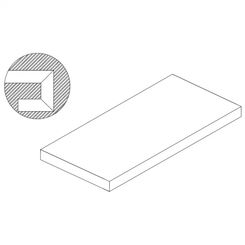 Ступень ТехноАрт керамогранит составная угловая фронт и угол П-образные РССПУ120 многоцветная 120х30 см