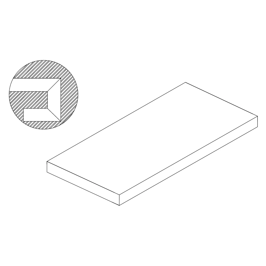 Ступень ТехноАрт керамогранит составная угловая фронт и угол П-образные РССПУ120 многоцветная 120х30 см