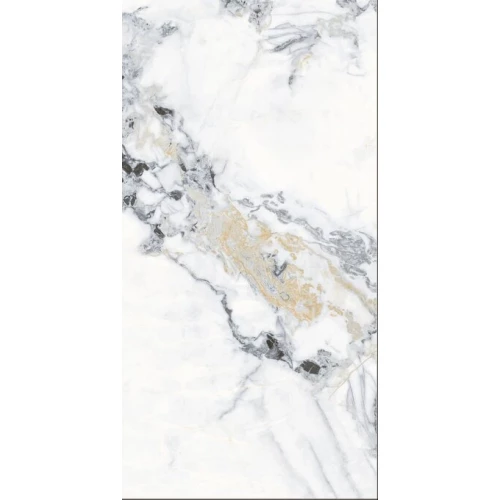 Керамогранит Planet Ceramics PXF 484 глянцевый с золотом серый 120х60 см