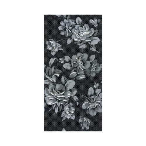 Декор Нефрит-Керамика Аллегро черный цветы 20х40 см