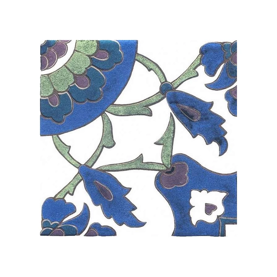 Плитка настенная Kerama Marazzi Альба Декор глянцевый синий HGD/A210/1146H 9,8x9,8 см