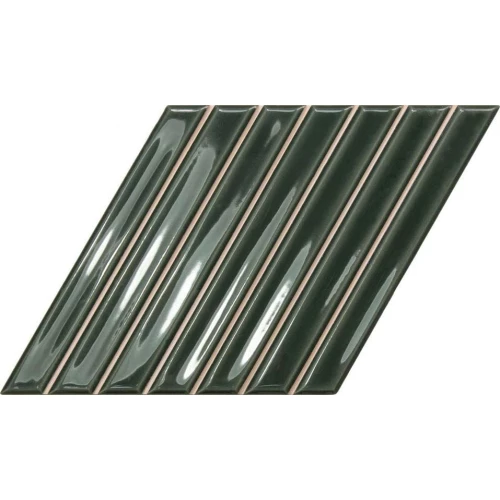 Плитка настенная WOW Spike Bars B Royal Green глянцевая зеленая 135025 25,9х15 см