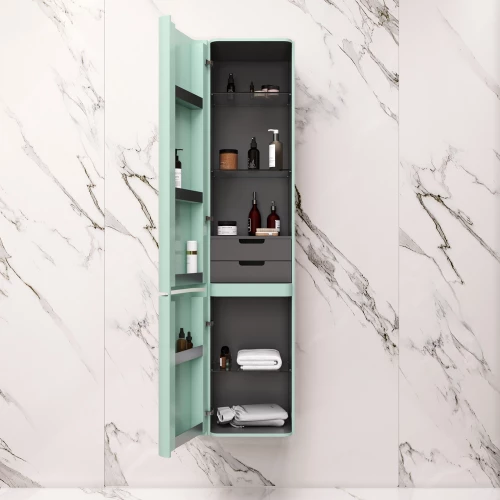 Шкаф-пенал Am Pm Sensation подвесной левый мятный M30CHL0406GG 40 см