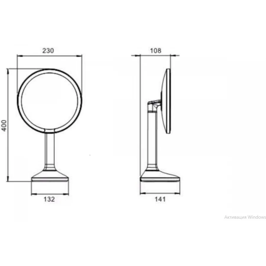 Зеркало настольное Savol с увеличением 5х Java S-M8888