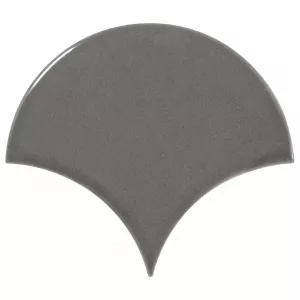 Плитка настенная Equipe Scale Fan Dark Grey глазурованный глянцевый 10.6x12 см