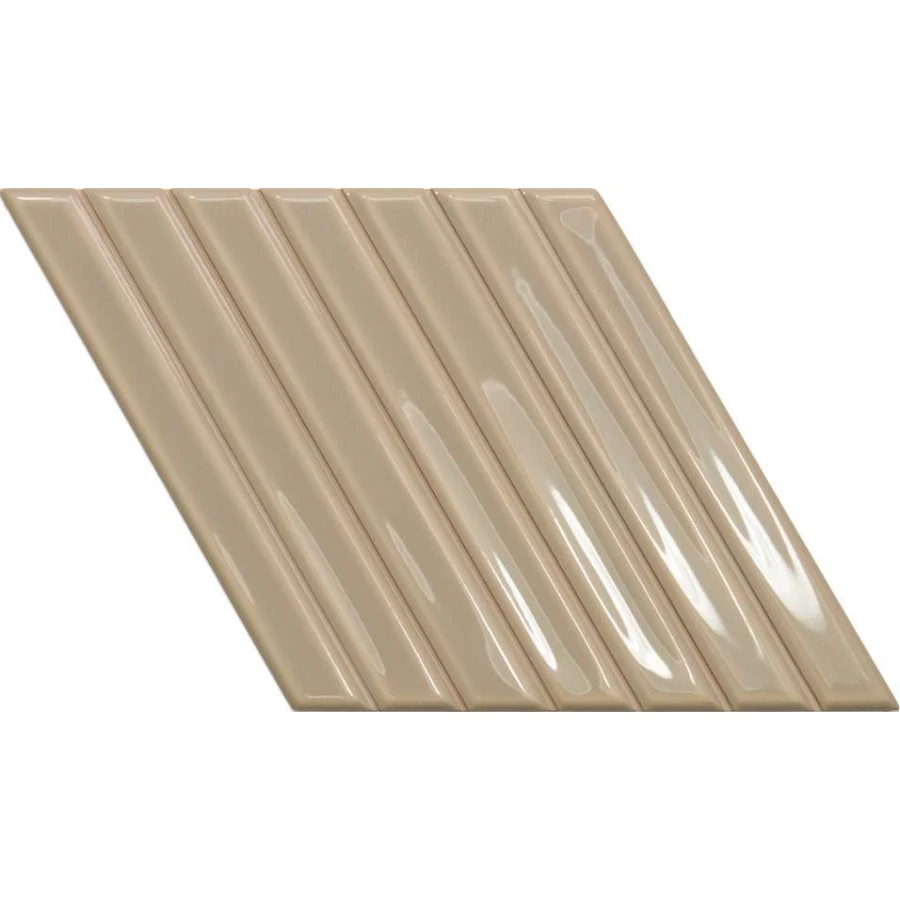 Плитка настенная WOW Spike Bars A Greige глянцевая бежевая 135012 25,9х15 см