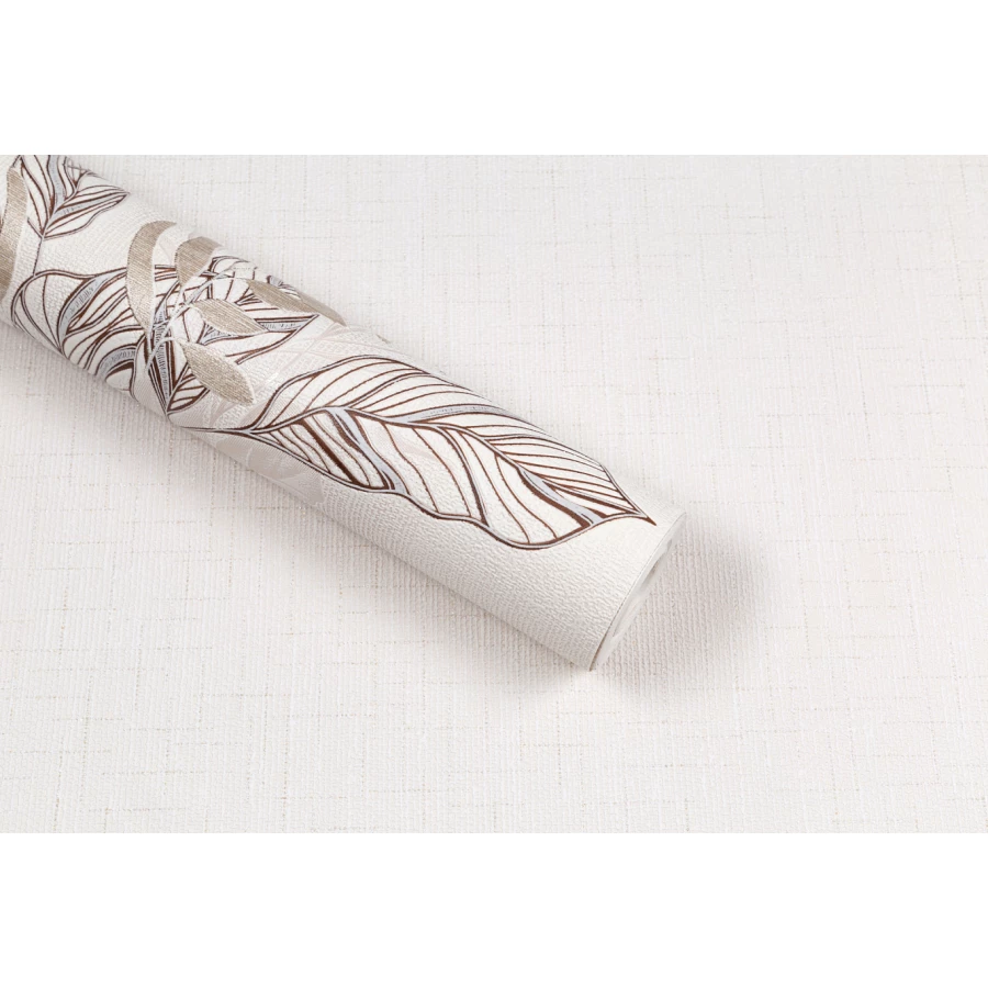 Обои виниловые Palitra Home Ficus HomeColor бежевые HC11053-28 0,53х10,05 м