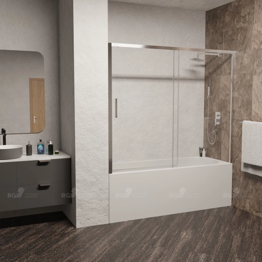 Шторка на ванну RGW SC-45 34114518-11 1800 прозрачное