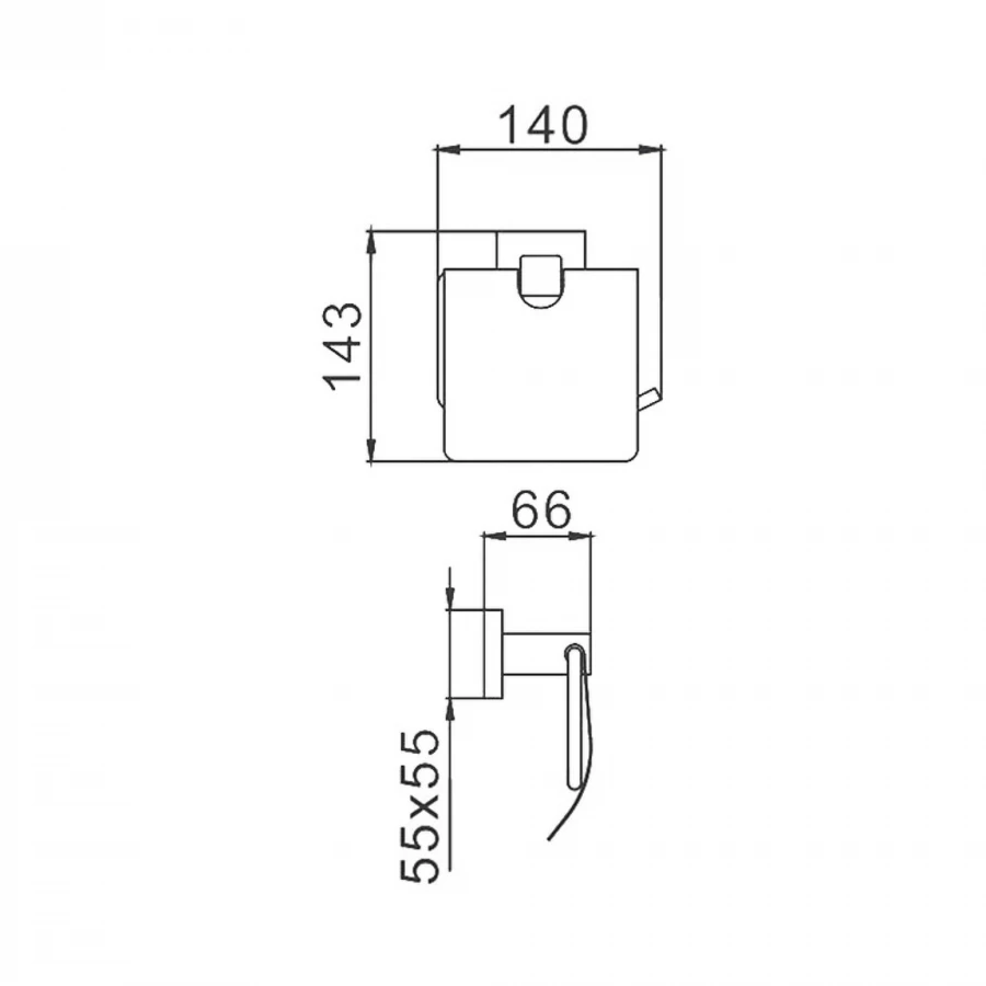 Держатель Haiba для туалетной бумаги черный HB8903