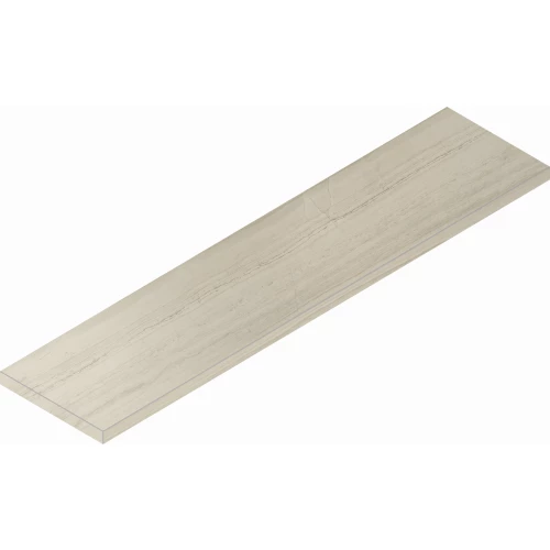 Ступень угловая левая из керамогранита Italon Шарм Эдванс Силк / Charme Advance Silk серая 620070002007 120х33 см