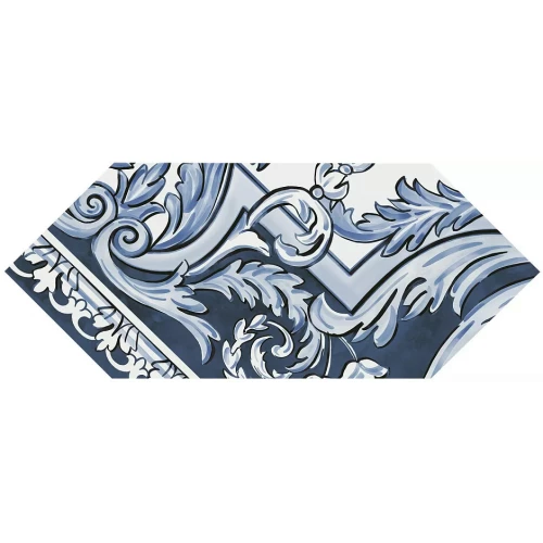 Декор Kerama Marazzi Алмаш глянцевый синий 14х34 см