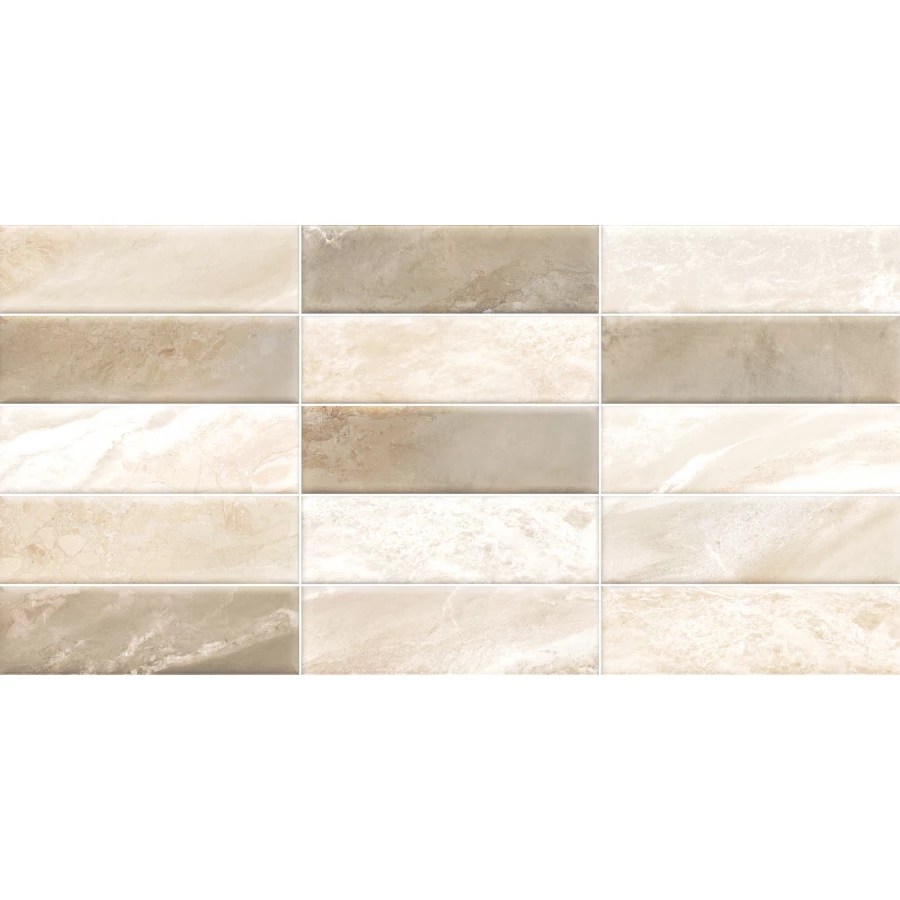 Плитка настенная ALMA Ceramica Adriatic рельефная матовая бежевая TWA3060ADT14 60х30 см