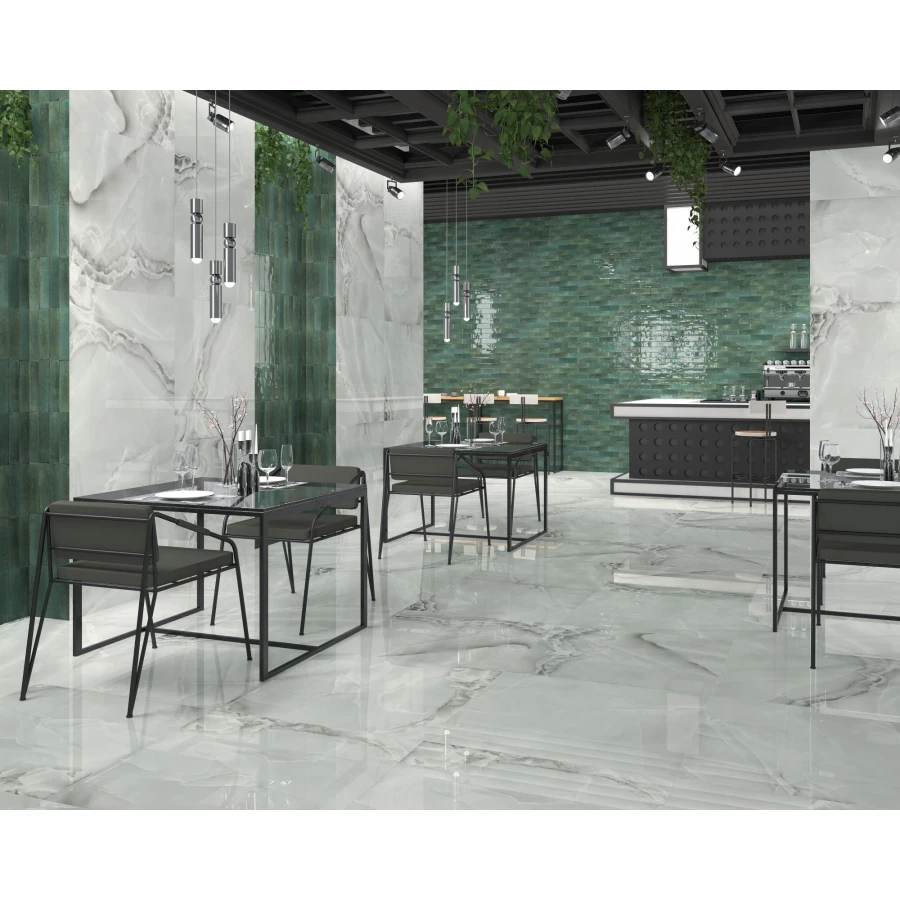 Керамогранит Dune Ceramica Agadir Selva глянцевый зеленый 188570 28х7 см