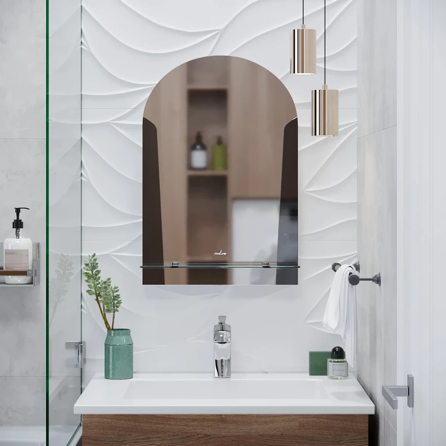 Зеркало MixLine Эхо с полкой 552617 39x58 см