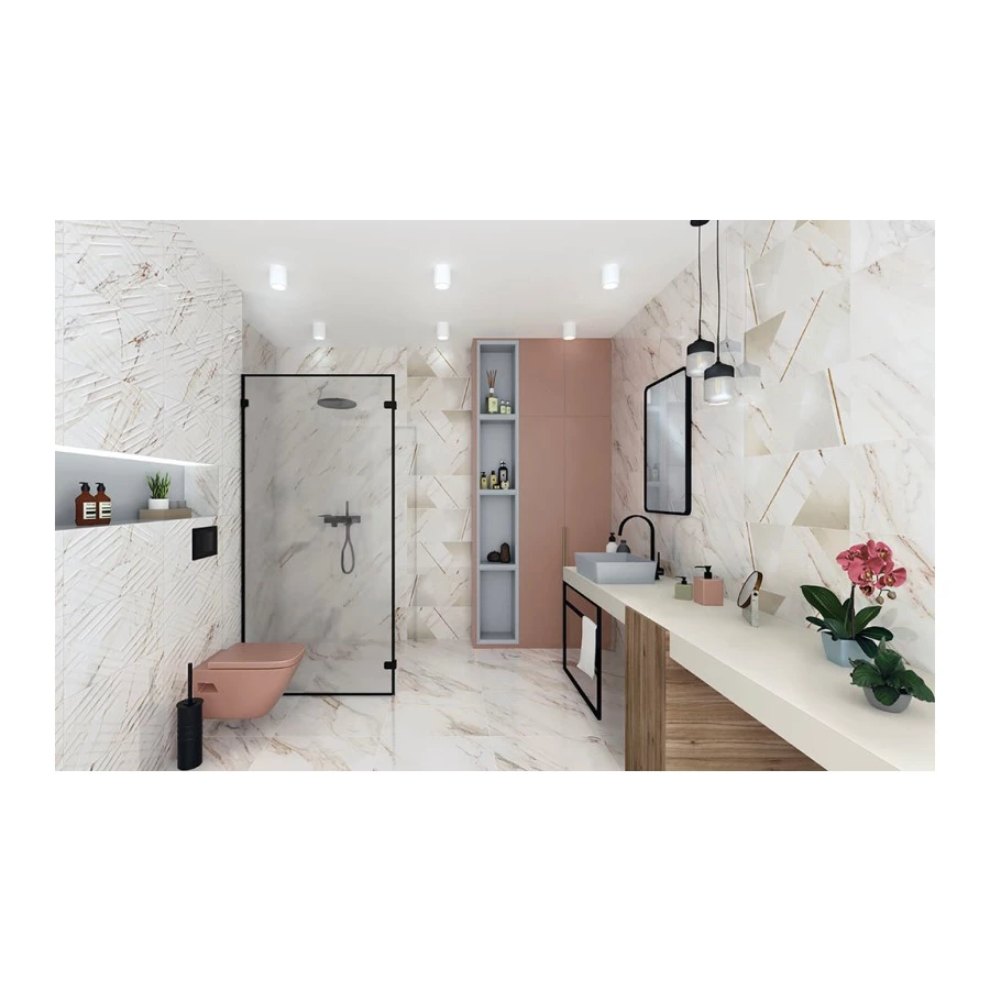 Плитка настенная Grespania Ceramica Marmorea Corinto Nauplia 2 Piezas глянцевая белая 17MD73N 100х31,5 см