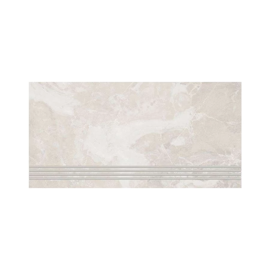 Ступень из керамогранита Lasselsberger Ceramics Мирабелло матовая светло-бежевая 6860-0076 60х30 см