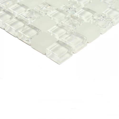 Мозаика Bonaparte Стеклянная мозаика Apollo 15х15 белая 30х30 см