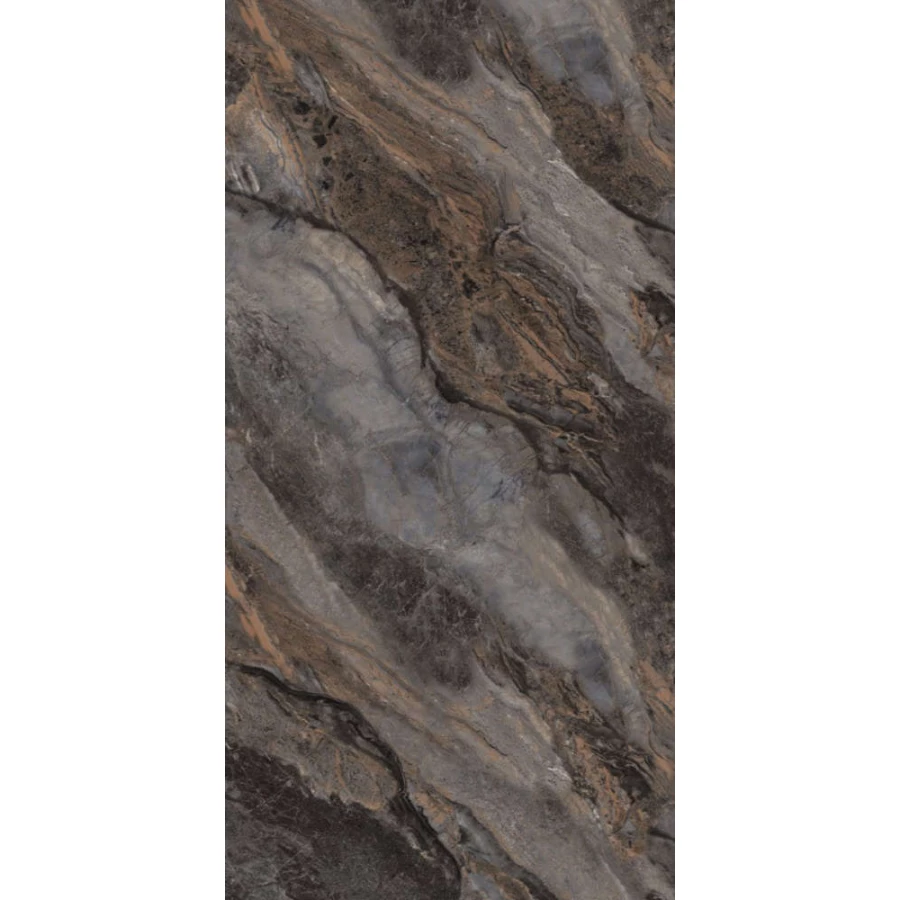 Керамогранит Zibo Fusure Hong Kong Marble Brown Gold Glitter G126063G 120х60 см