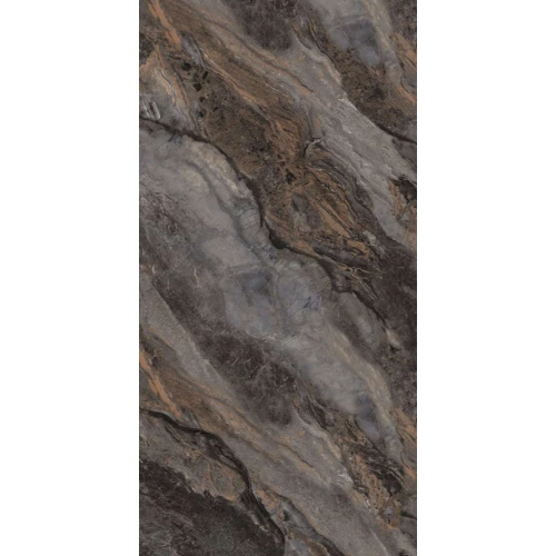 Керамогранит Zibo Fusure Hong Kong Marble Brown Gold Glitter G126063G 120х60 см
