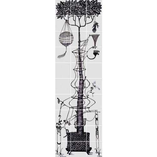 Декор 6 Bardelli Cuban Black глазурованный глянцевый CB00620 200х60 см