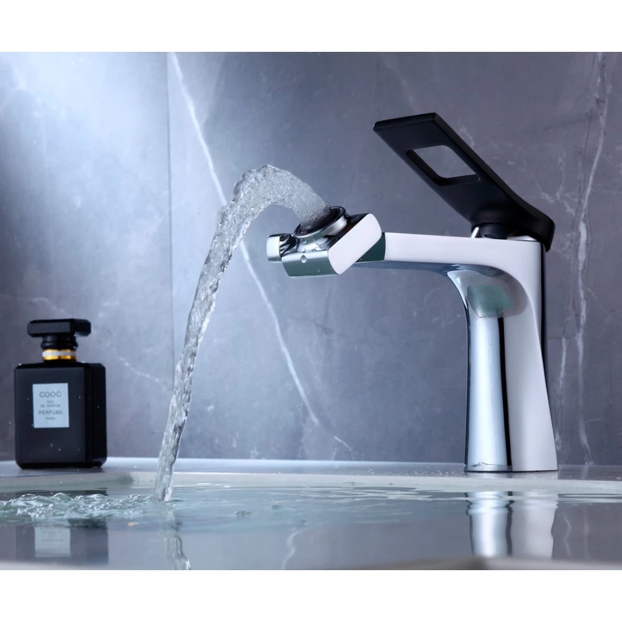 Смеситель для раковин Bronze de Luxe Element EL02XCB хром черный