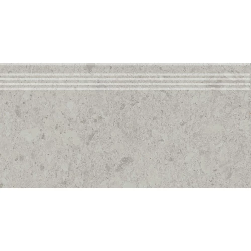 Ступень из керамогранита Kerama Marazzi Чеппо ди Гре матовая светло-серая DD605820R\GR 60х30 см