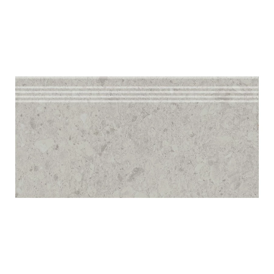 Ступень из керамогранита Kerama Marazzi Чеппо ди Гре матовая светло-серая DD605820R\GR 60х30 см