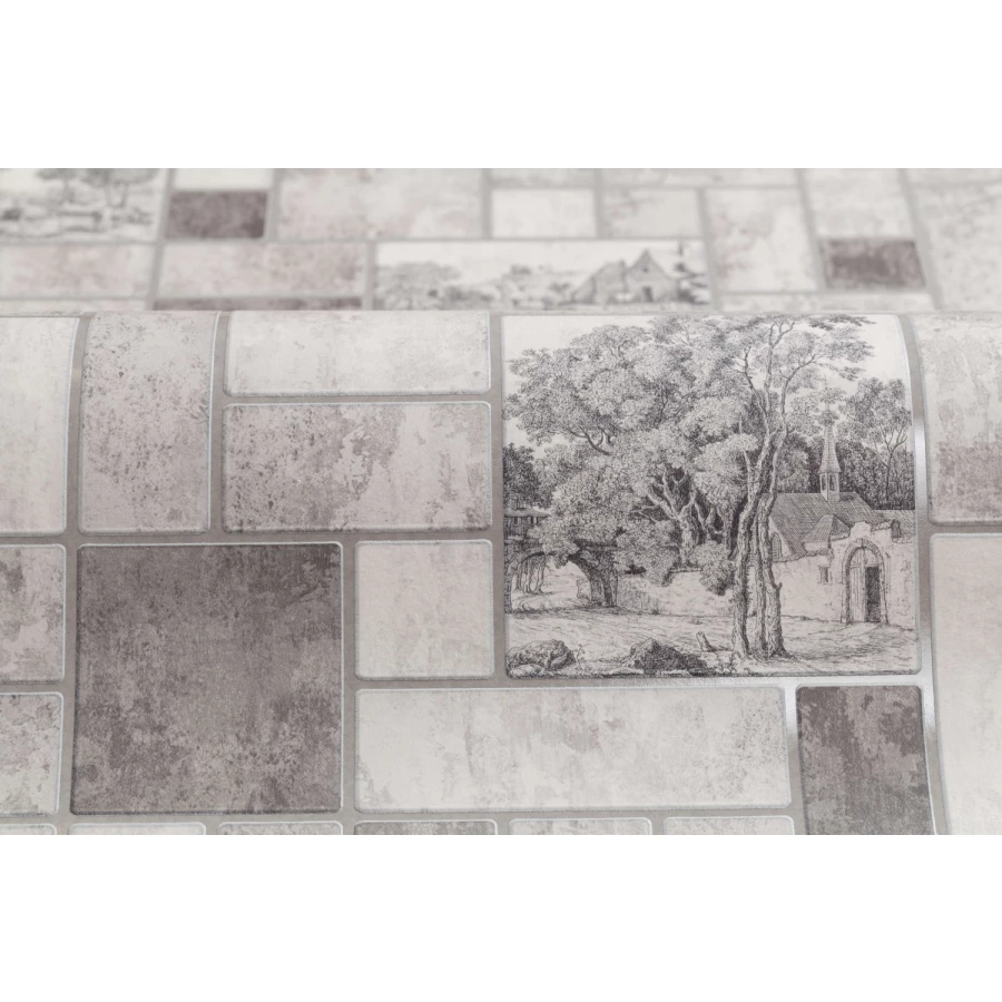 Обои бумажные Palitra Home HomeColor Holly серые HC11011-14 0.53х10.05 м