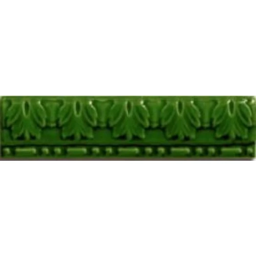 Плитка настенная Ceramica Ribesalbes Zocalo Moldura Relieve Verde глянцевая зеленая PT00445 20х5 см