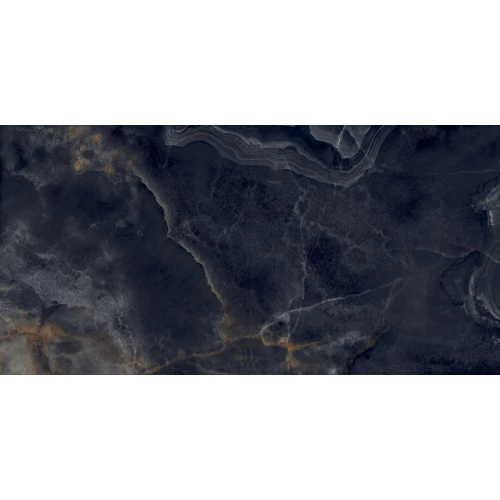 Керамогранит Laparet Interstellar Black глянцевый чёрный 160х80 см