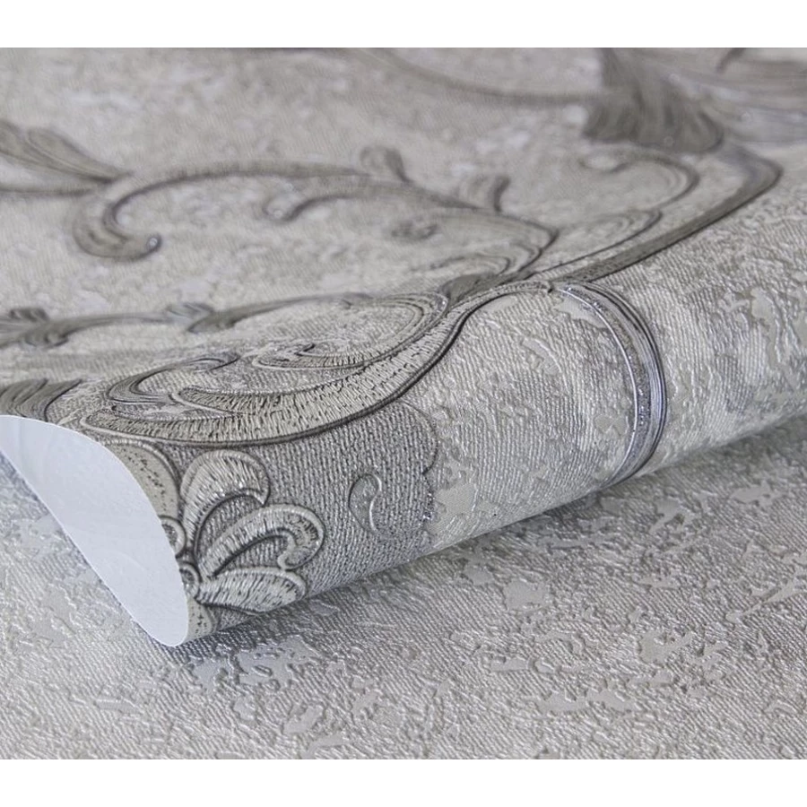 Обои флизелиновые Аспект Deluxe Рафаэль белые 70427-14 1,06х10,05 м