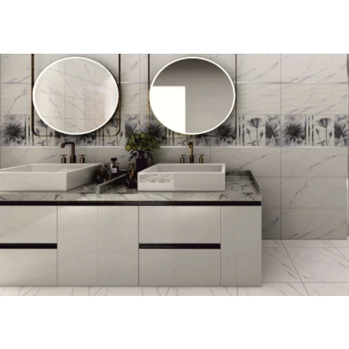 Плитка настенная Тянь Шань Галатея Рельеф глянцевая белая 1,8 м2 TP3601SWAY 60х30 см