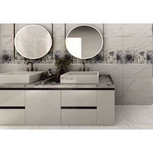 Плитка настенная Тянь Шань Галатея Рельеф глянцевая белая 1,8 м2 TP3601SWAY 60х30 см