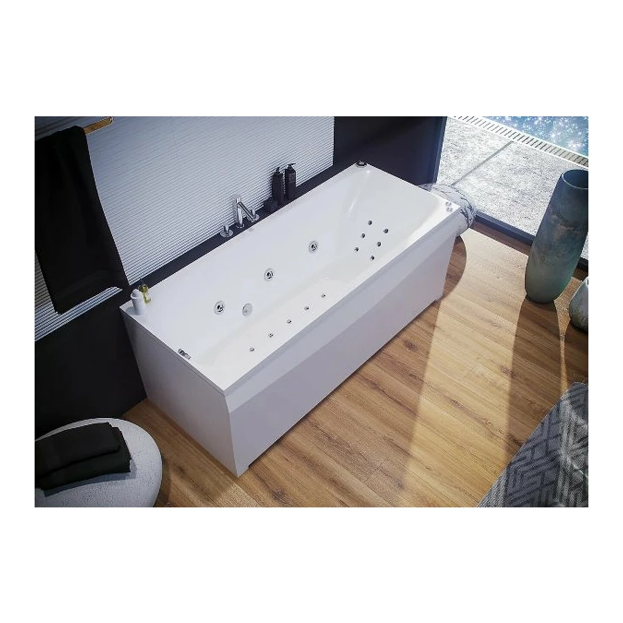 Акриловая ванна Aquatek Альфа без гидромассажа с фронтальным экраном слив слева ALF150-0000031 150х70 см