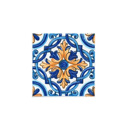 Плитка настенная Kerama Marazzi Капри Вставка майолика глянцевая синяя STG/A490/1146H 9,8x9,8 см