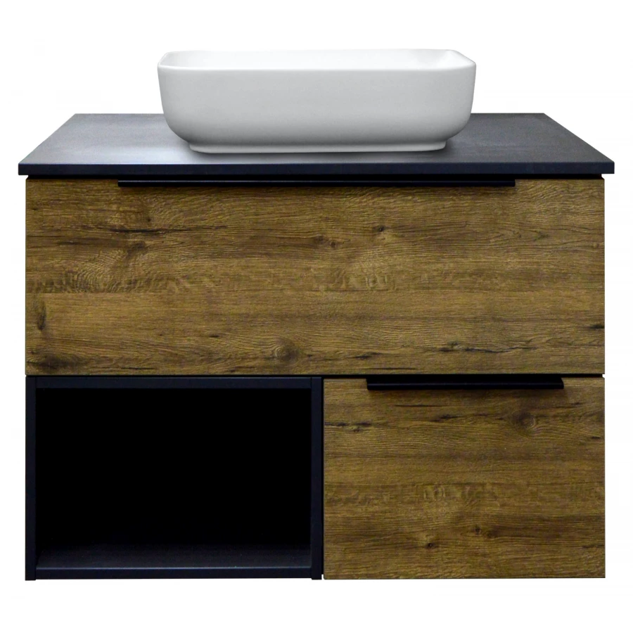 Тумба подвесная Azario Gris 75 с нишей цвет дуб веллингтон CS00080429 75х50х56 см