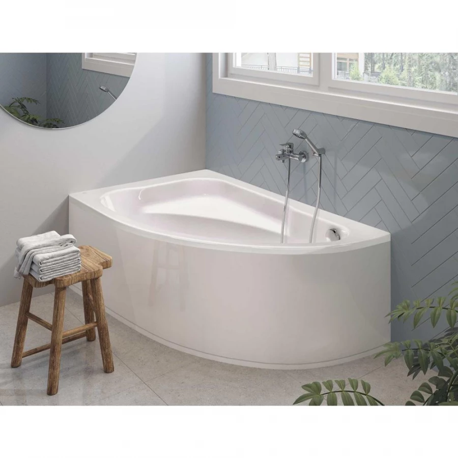 Акриловая ванна Roca Welna левая асимметричная белая 248642000 160x100 см