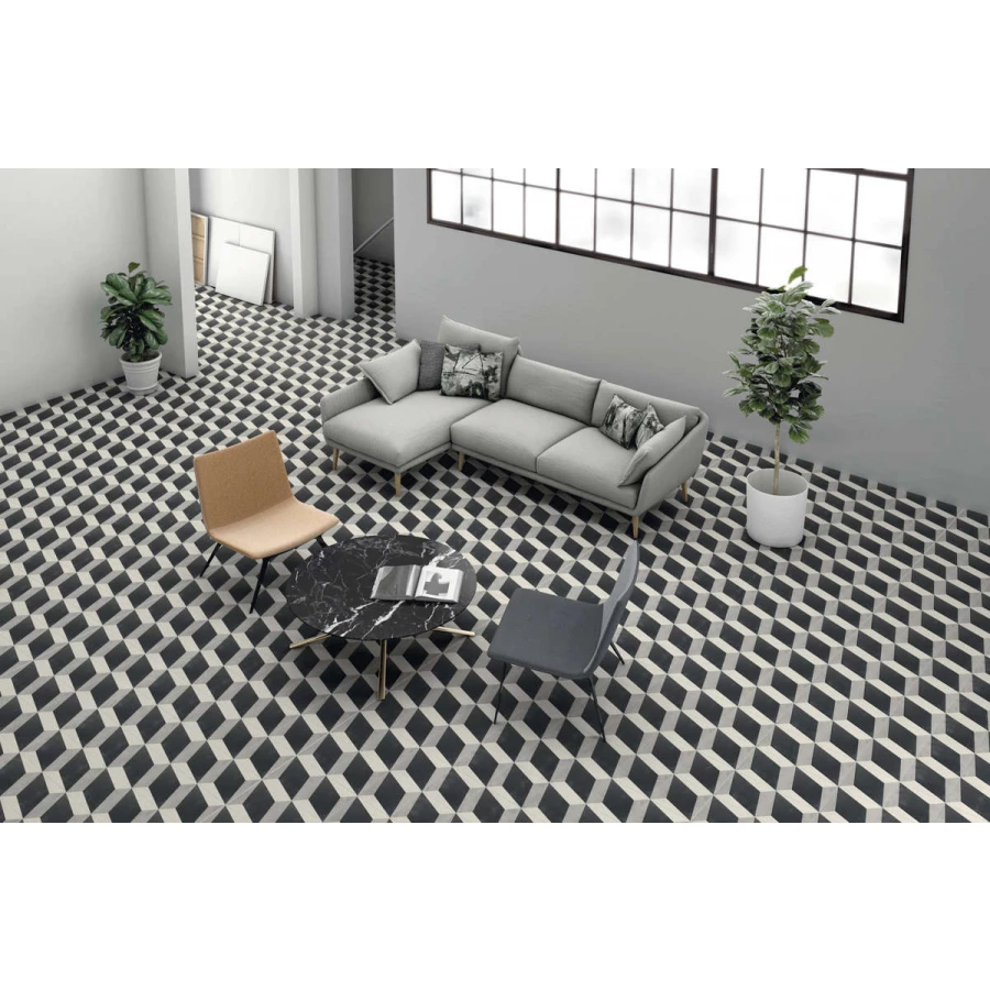 Керамогранит Harmony Peronda Cuban Block R10 серый 3386037237 22,3x22,3 см