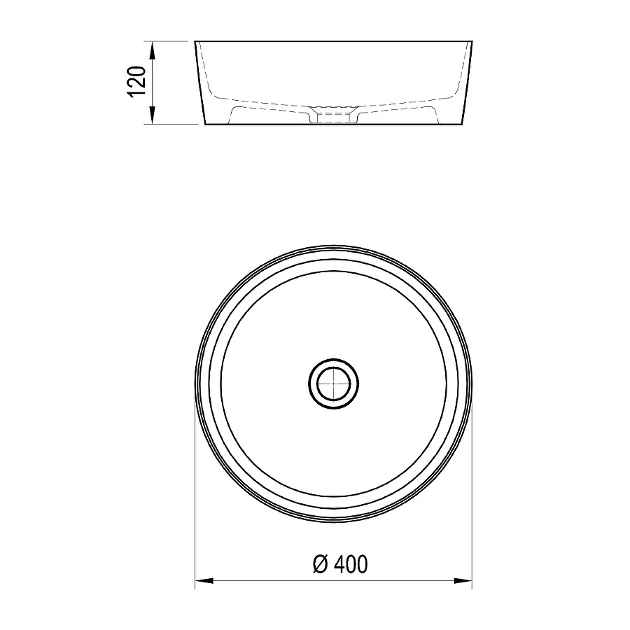 Умывальник керамический Ravak белый Uni 400 XJX01140001