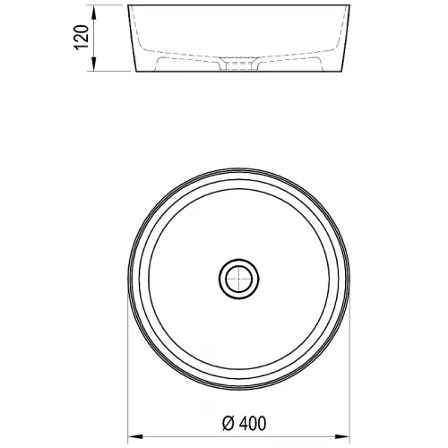 Умывальник керамический Ravak белый Uni 400 XJX01140001