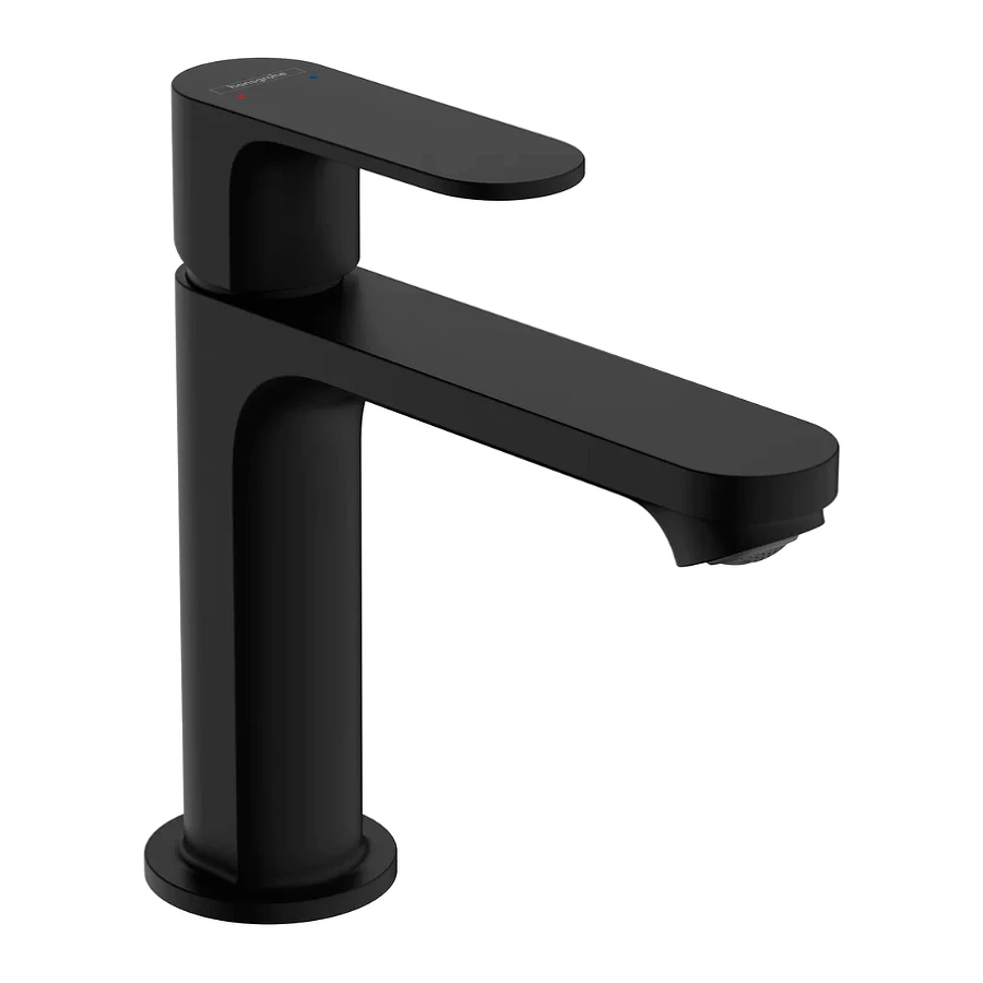 Смеситель для раковины Hansgrohe Rebris S 110 матовый черный 72517670