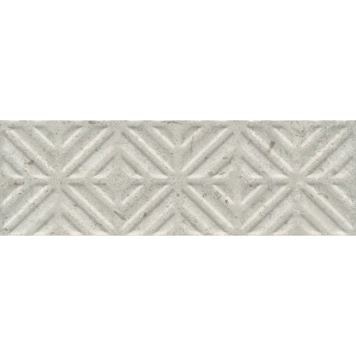 Бордюр Kerama Marazzi Карму матовый обрезной серый светлый 9,6х30 см